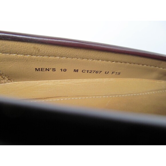 Cole Haan Grand O's Maine Pinch Mens Burgundy Leather Tassel Loafers Size US 10M - Picture 10 of 16